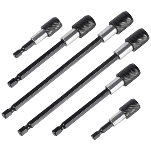 6pcs estensione bit trapano 2, 4/4/6 pollici a rilascio rapido gambo estenzione per estensione per trapano blocco per cacciaviti altri strumenti
