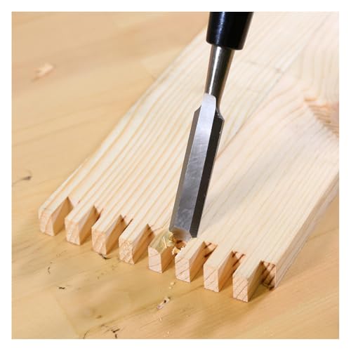 Image of GreatNeck 5 /8 in Wood Chisel for Carpentry and Joinery, 5 Inch Blade, High Carbon Steel, Steel Cap Acetate Handle, Made in USA Woodworking Tools