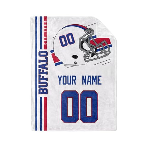 Image of Buffalo Throw Blanket Custom Name and Number Personalized Gifts for Men and Women