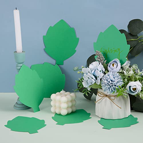 72Pcs Leaf Cutouts Paper, Green Leaves Die Cuts Leaves Shape Cut-Outs Fall Leaf Cutouts for Craft Classroom Bulletin Boards Decoration, Leaf Paper Piecing, Thanksgiving Party Decoration