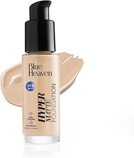 B.lue Heaven Hyper Matte Foundation for Face Makeup with SPF 25 PA++, Matte Finish, Light Weight Formula, Medium Coverage for All types of Skin, Cream 101-Vanilla, 30ml