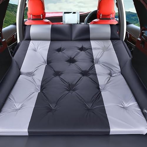 車中泊 マット に適用ホンダベゼルVezel HRV HR-V 車中泊マット キャンプマット 枕つき 後部座席 クッション シート 屋外用 収納袋付き 折畳み式 便利グッズ カーアクセサリ インテリアセット コンパクト収納 仮眠 キャンプ用品(A黒灰翼あり