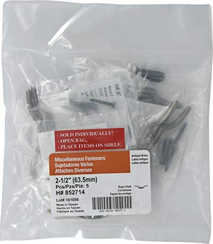 The Hillman Group Hardware Essentials 852714 Rope Cleat Antique Brass 2-1/2" - 2 Pack #TOP5
