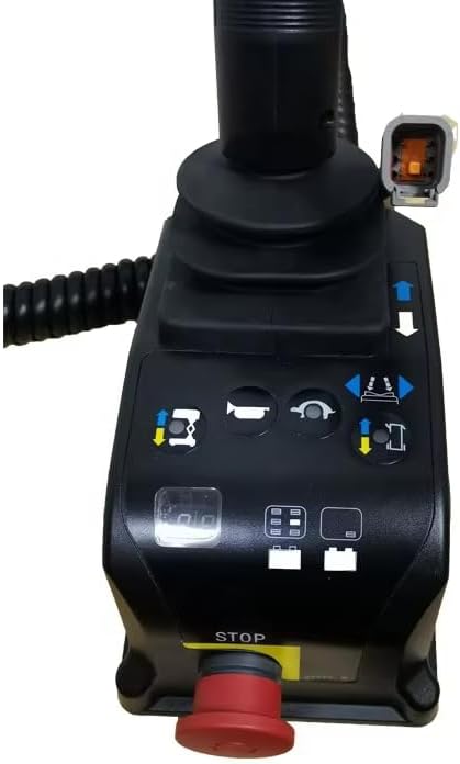 Збоку view of the Control Box 100840 with emergency stop button