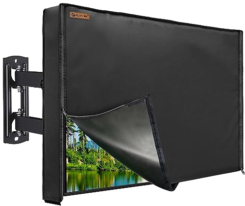 IC ICLOVER Outdoor TV Cover 50 Inch, 600D Heavy Duty Waterproof & Weatherproof TV Protector with Zipper Access & Roll-up Front Flap with Bottom Cover, Television Enclosure for Outside Flat Screen TV by IC ICLOVER - Used condition - US$20.32