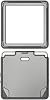 Funda transparente de TPU compatible con Anbernic RG Rotate, cubierta protectora transparente a prueba de golpes para juegos retro (Negro ahumado) 2