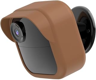 Silikonfodral för Blink Outdoor 2K + senaste modellen, stötdämpande skyddsöverdrag, exakta utskärningar för knappar, brun (vit)