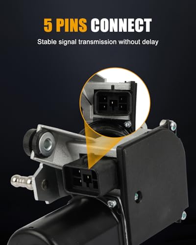 Image of ROADFAR Front Windshield Wiper Motor Fit for Chevrolet C1500 C2500 C3500 | Fit For Cadillac For Escalade|For GMC For C1500 1991-1999|For GMC For C7000 Topkick|Replace 22100736|22101097|5 Pins