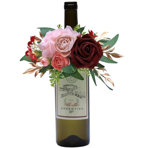 CherishedMoments Wine Bottle Flower Set for Weddings & Decor