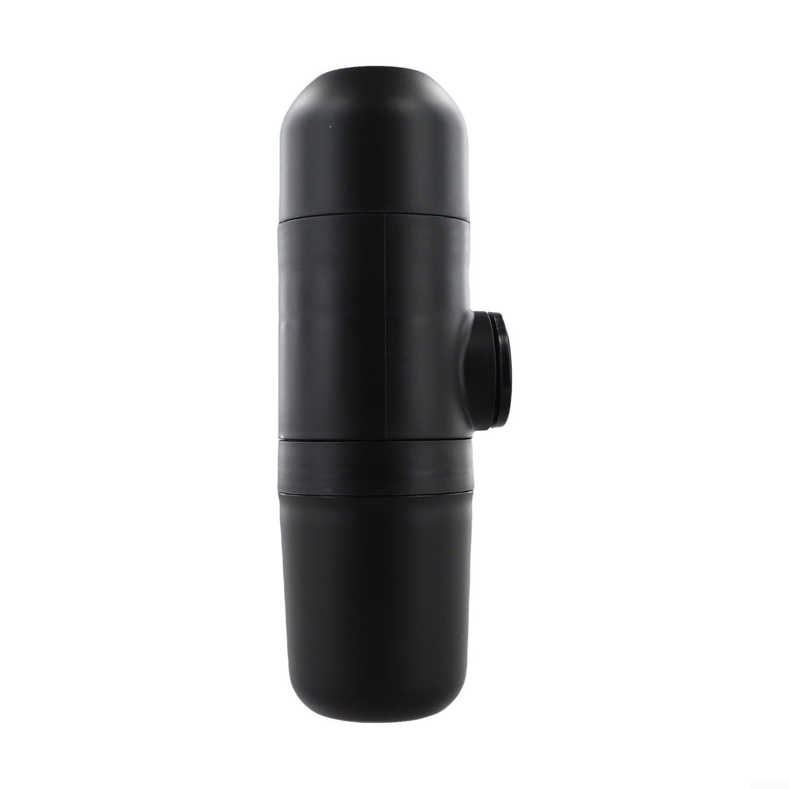 Cafetera portátil manual, para viajes y uso al aire libre, cafetera espresso compacta con mango plegable, color negro