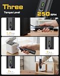 MrToNo Electric Screwdriver, Cordless Screwdriver Set, Power Screwdriver Set, 3 Torque Settings, 1500mAh Battery, 33 Magnetic Bits, LED Light, Rechargeable Tool for Furniture, DIY, Household Repair