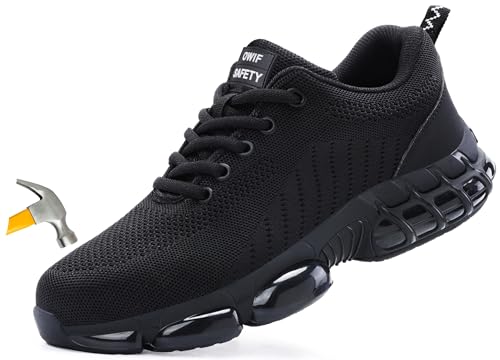 OWIF Steel Toe Work Shoes for Men Women Comfortable Lightweight Cushion Composite Toe Construction...