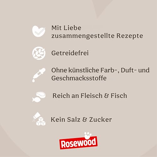Rosewood Chewy Sticks Rind Small – Kaustangen für Hunde mit Rindfleisch, Rinderhautsnack, Rohhautsnack, unterstützt die Zahnpflege, ohne Getreide, ohne künstliche Zusatzstoffe, 72 g
