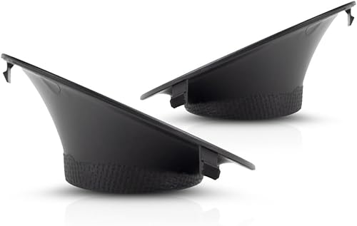 Miniatura 5 de KarParts360 Para Dodge Challenger 2015-2022 Bisel de luz antiniebla para el lado del conductor y del pasajero, par, delantero, redondo, negro,