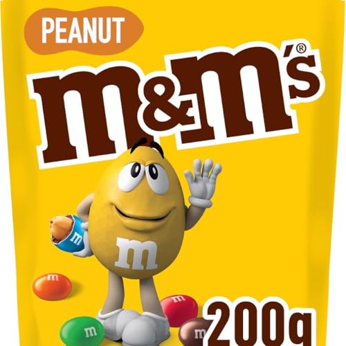M&M's CACAHUETE - Bolitas Chocolate con Leche Relleno de Cacahuete - Bolsa de 200g