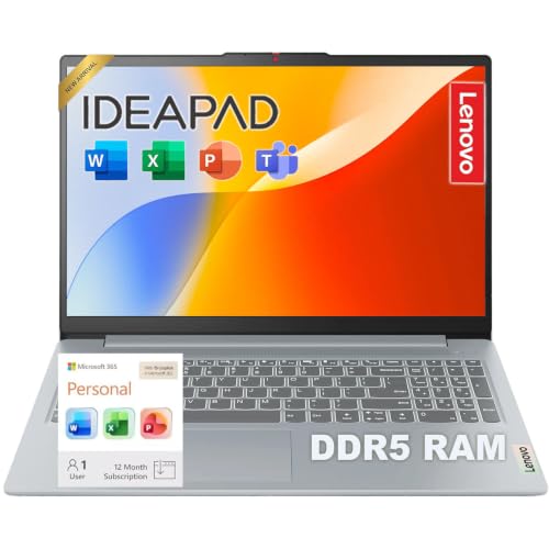 Image of Lenovo IdeaPad Slim 3i • 15.6 inch FHD Laptop with Microsoft 365 Included • Intel N100 • 4GB DDR5RAM • 128GB SSD • Windows 11