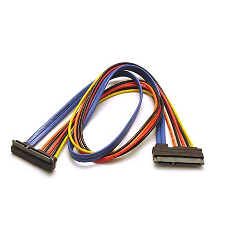 Cable SATA 22 Pin hembra a hembra ángulo recto 20 pulgadas
