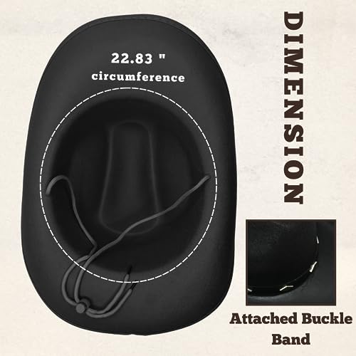 4E'S Novelty Black Cowboy Hat For Men & Women thumb #1