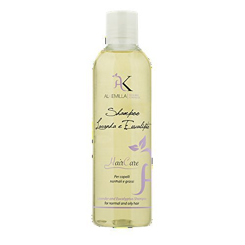 ALKEMILLA - Lavender and Eucalyptus Shampoo for Normal and Oily Hairs - Made in Italy - Organic - Free from Parabens, SLES/SLS, Mineral Oils, GMO, Pesticides