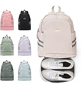 coofay Small Gym Backpack For Women Waterproof Backpack With Shoe Compartment Lightweight Travel ...