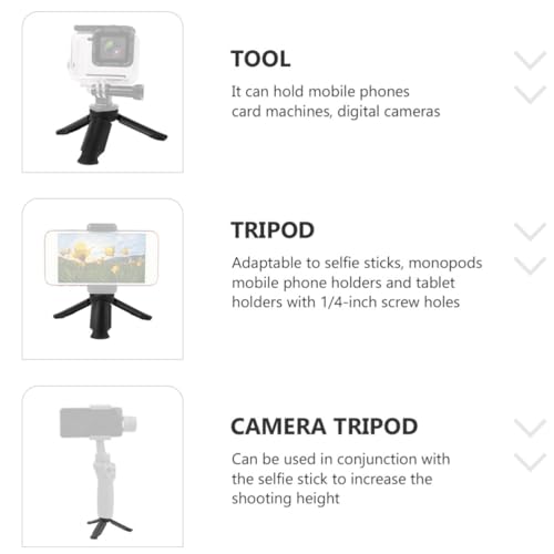 Trépied de table pliable avec interface 1/4 pouce pour téléphone portable et selfie
