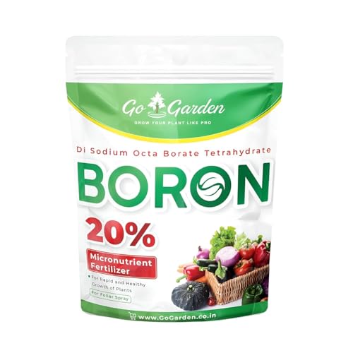 Image of Go Garden Boron 20% Micronutrient Fertilizer for Plants 250g | Water Soluble Boron Powder | Supports Flowering, Fruit Development & Vegetable Growth | Suitable for Garden, Nursery & Agriculture Use