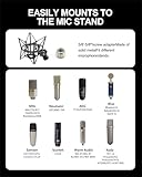 SUUNTOK AKG P120 Shock Mount Universal Microphone Holder Metal Recording Mic Shockmount Stand Compatible with Many Condenser Mics Like Rode NT1-A NT2-A Procaster AT2020 MXL 990 770 U87 (Black) - Image 2