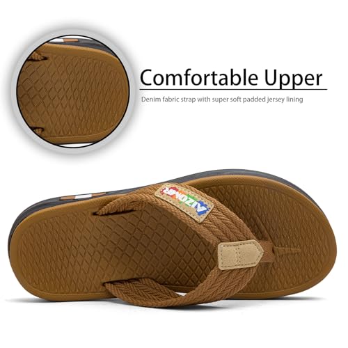 Image of Mens Flip Flops Thong Sandals Lightweight Comfortable Summer Beach Slides Soft Cushion Footbed Open Toe Slippers for Pool Showers Dorms Water Friendly Indoor and Outdoor