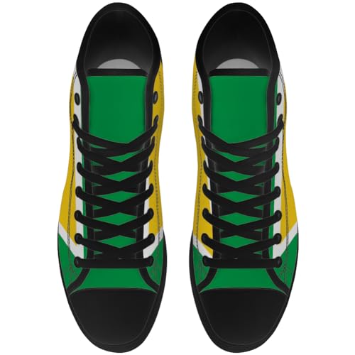 Guyana Flag High Top Shoes High Top Canvas Sneakers Lace Up Black Shoes for Men Women4