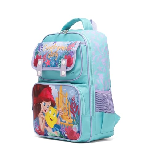 Ruz - The Little Mermiad Ariel Large School backpack with Padded Back and Adjustable Straps, Blue, A282353