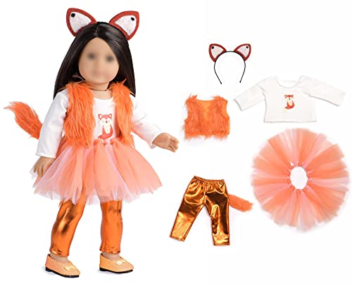 sweet dolly Doll Clothes Fox Costume Outfits Fit American 18 Inch Girl Doll