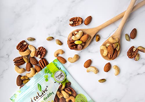 Food To Live Premium Four Nuts Mix, 8 Ounces – A Blend Of Dry Roasted Pistachios, Almonds, Pecans, Cashews, And Almonds With Himalayan Salt, Protein Rich Trail Mix, Healthy Vegan Snack thumb #6