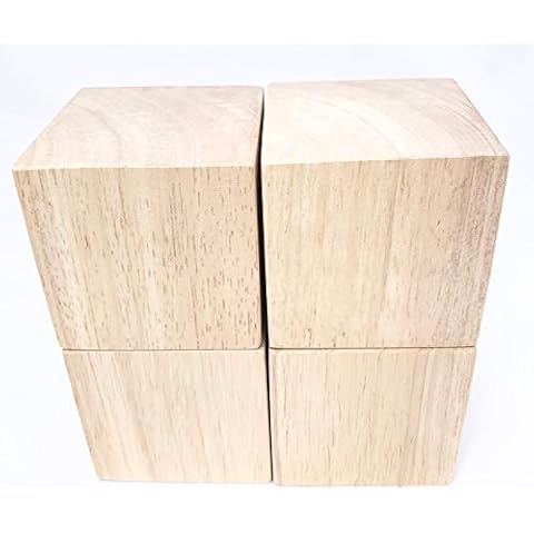 3 Inch Solid Wood Blocks Pack of 4 Cover