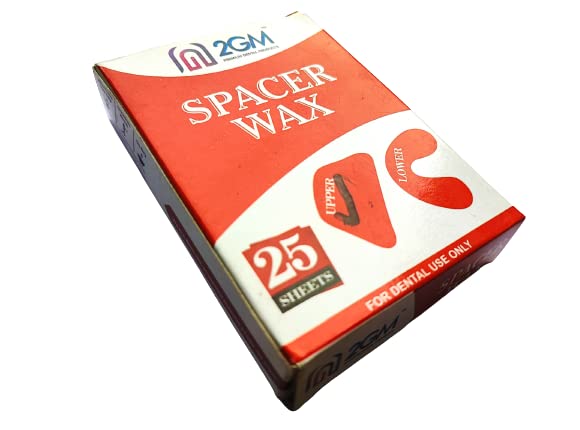 2GM Dental Spacer Wax/Premium Quality Orthodontic Wax for Braces, Easy to Use & Comfortable Relief, Precision for Dental Care and Creation, 25 Sheets (Upper)