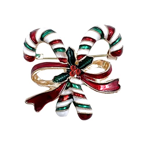 XGALBLA Christmas Brooch Pins, Rhinestone Crystal Enamel Christmas Jewelry Gift for Women Girls
