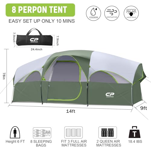 CAMPROS CP 8-Person Family Tent