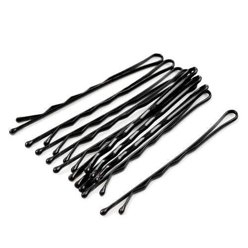 ayushicreationa Women’s Metal Hairpin Bun Hair Clips for Hair Styling Accessories Invisible Hair Pins Black Color Medium Size (100 Pcs)