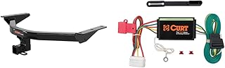 CURT 13146 Class 3 Trailer Hitch, 2-Inch Receiver, Fits Select Honda Pilot, Acura MDX & 56192 Vehicle-Side Custom 4-Pin Trailer Wiring Harness, Fits Select Acura MDX, Black
