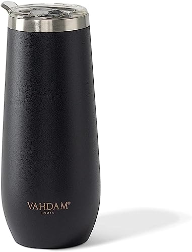 Image of Stainless Steel Tumbler 270ml - Black | Vacuum Insulated, Double Wall, Sweat-Proof Sipper with Lid for Hot and Cold Drinks | Coffee Mug