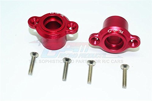 GPM Aluminum Rear Axle Adapters For Losi 1/6 Super Baja Rey 4X4 Desert Truck - 1 Pair Set, Red