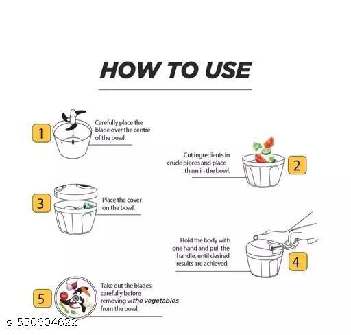 Image of Trendy Chopper Combo, 1100ml Push Handy Chopper with 450ml Dori Cutter, Quick Onion Fruit Vegetables Cutting Kitchen Set