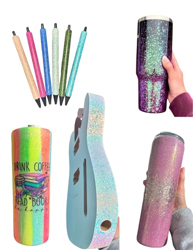 CrystaLac Glitter Glue Adhesive Permanent Bonding Non Toxic Water-Based for Adhering & Sealing Crafts, Non-Yellowing with No VOCs, Bonds to Metal Glass Plastic Ceramic Fabric & More, 12-Fl.Oz., Clear