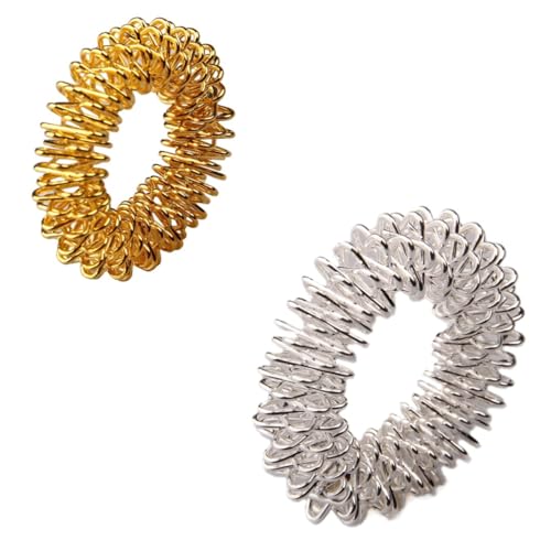 HONMEET 10pcs Acupressure Massage Rings Ring Acupressure Finger Massager Traditional Chinese Medicine Energy Ring