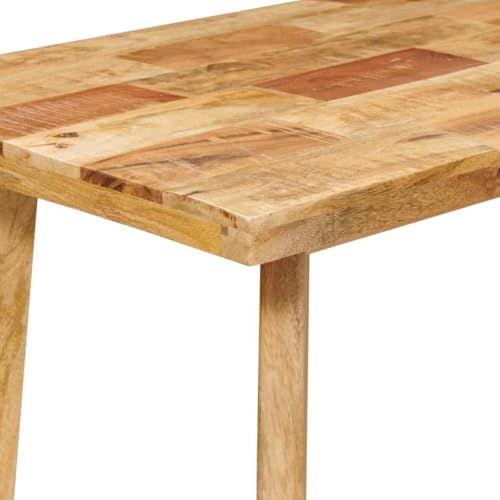 Mesa de cocina rústica marrón natural de madera 100x55x75cm 8
