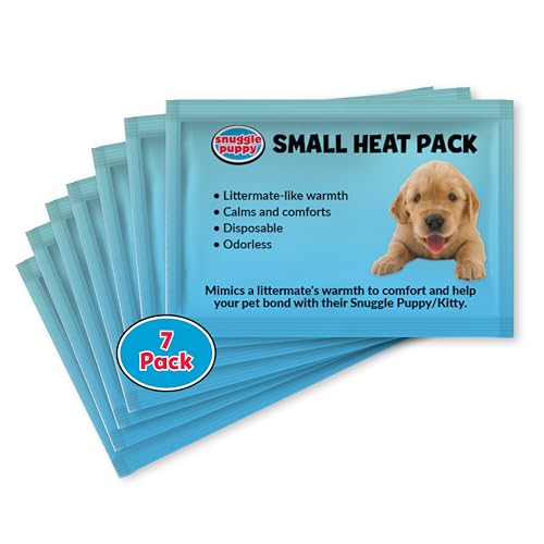 Image of Snuggle Puppy Replacement Heat Packs for Junior (7 Count) - Disposable Pet Comfort Warmers for Puppy Anxiety Relief - Odorless, Non-Toxic, All Natural - Fits Smaller Junior Size