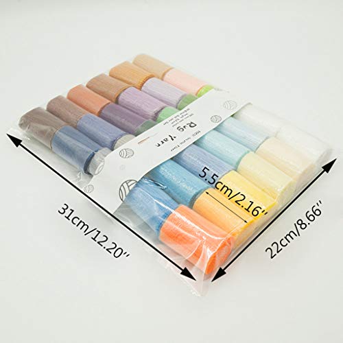 T-Hot Latch Hook Yarn Precut 30 Assorted Colors Wool Yarn Set For Tapestry Knotted Rug Making Kits #TOP1