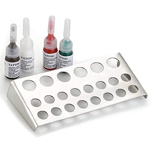 1 support en acier inoxydable pour capsules d'encre de tatouage - Durable et utile