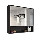 * Proporcione espacio para todos sus elementos esenciales: los gabinetes se pueden usar para decorar y agregar personalidad a su baño. La puerta del espejo se abre, revelando estantes internos para artículos de tocador, artículos de limpieza y otras necesidades.