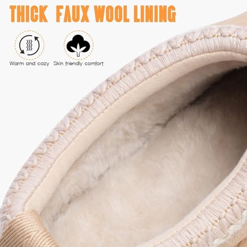 Image of FITORY Women's Suede Slipper Platform Short Mini Boots for Winter | Fur Fleece, Casual Comfortable Shoes, Breathable and Warm, Cozy & Lightweight for Indoor and Outdoor