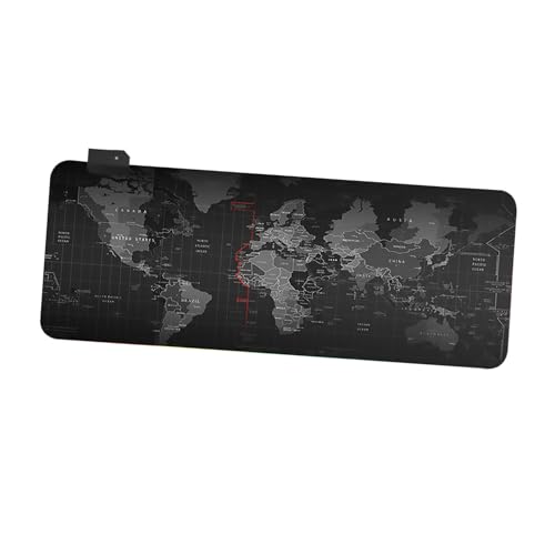 Tapis de souris pour ordinateur Tofficu à éclairage ajustable et base caoutchouc